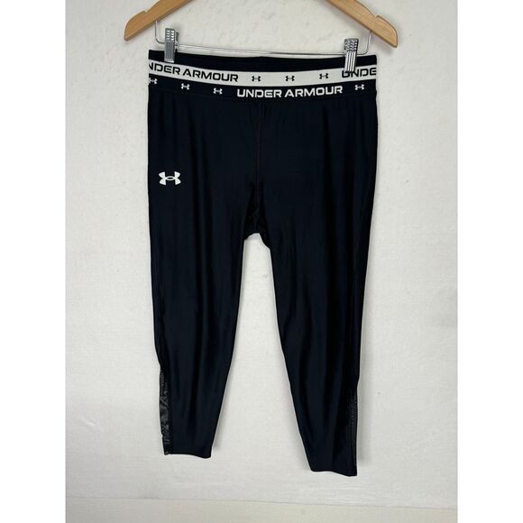 Under Armor | Heat Gear black‎ unisex leggings | youth large - Picture 1 of 6